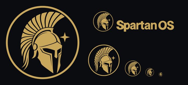The one-colour emblem: large, in the lockup, and small