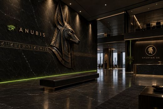 Feature wall: the jackal relief