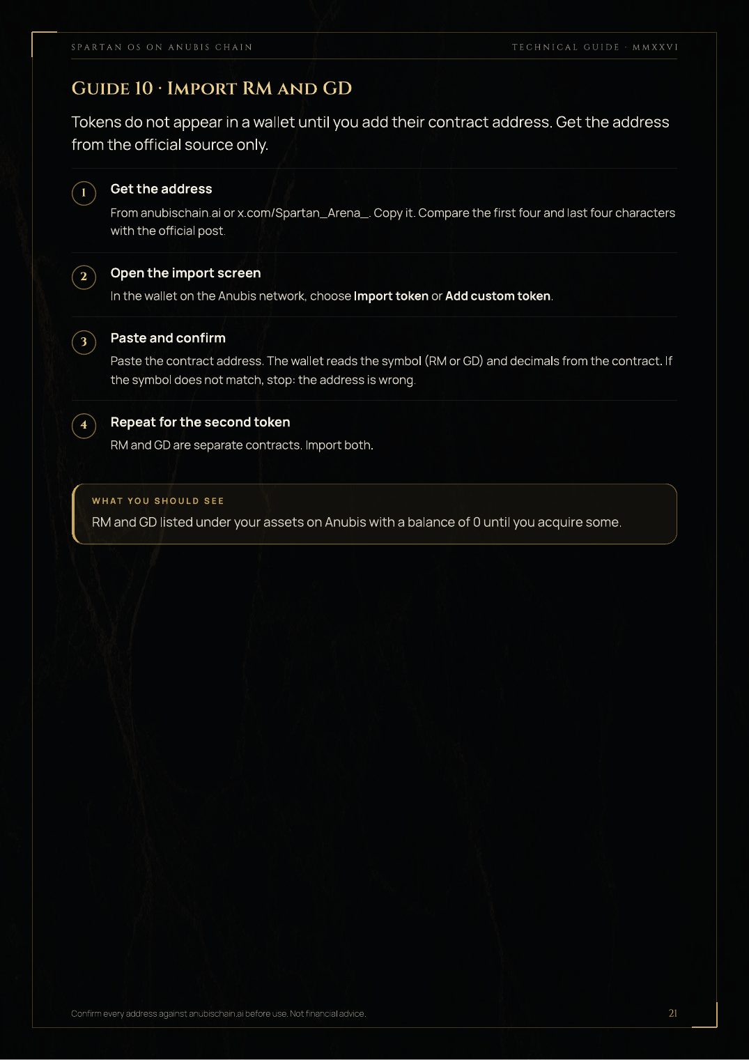 Technical guide · page 21 · Guide 10 · Import RM and GD