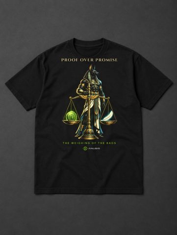 002 · The weighing · tee · black