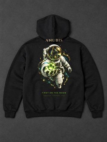 004 · Jackal astronaut · hoodie · black