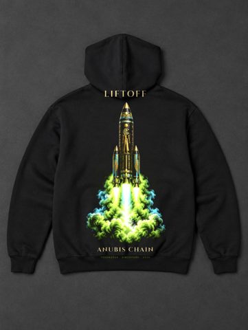 032 · Rocket · hoodie · black
