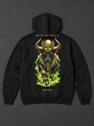 038 · Egyptian bull · hoodie · black