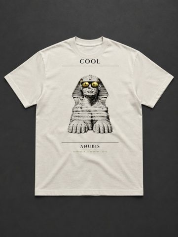075 · Sphinx shades · tee · bone