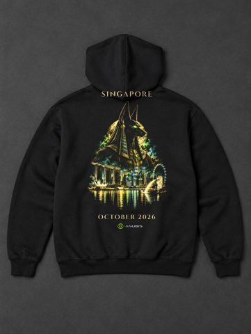 078 · Jackal over the bay · hoodie · black