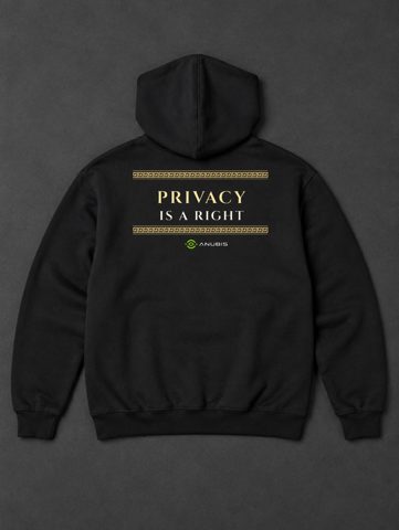 082 · Privacy is a right · hoodie · black