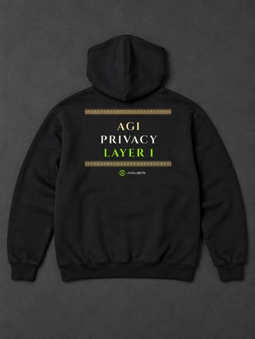 086 · AGI privacy layer · hoodie · black