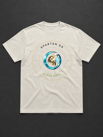 087 · Spartan OS since 2026 · tee · bone