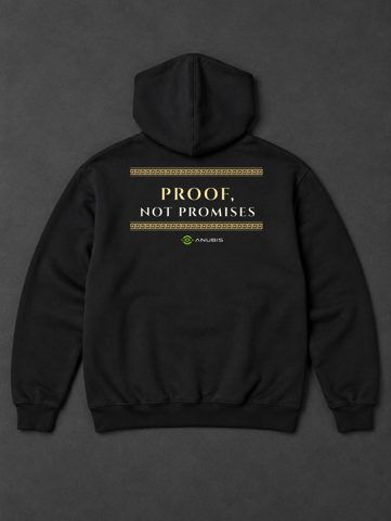 093 · Proof not promises · hoodie · black