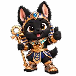 Anubis sticker 01: Hello