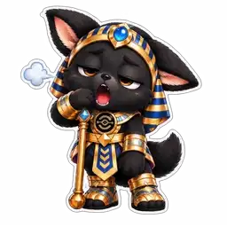 Anubis sticker 04: So tired