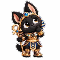 Anubis sticker 07: Thinking