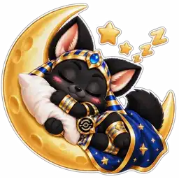Anubis sticker 15: Good night